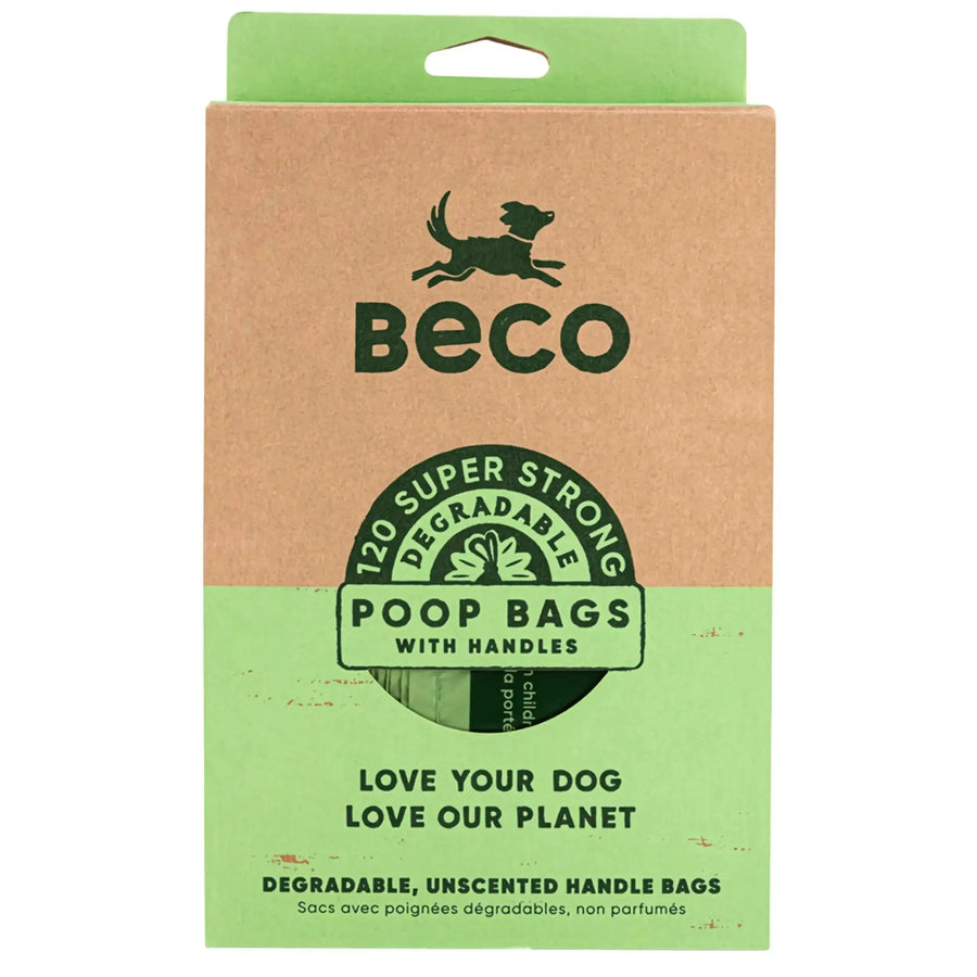 Beco Degradable Poop Bags with handles Unscented - PetsCura