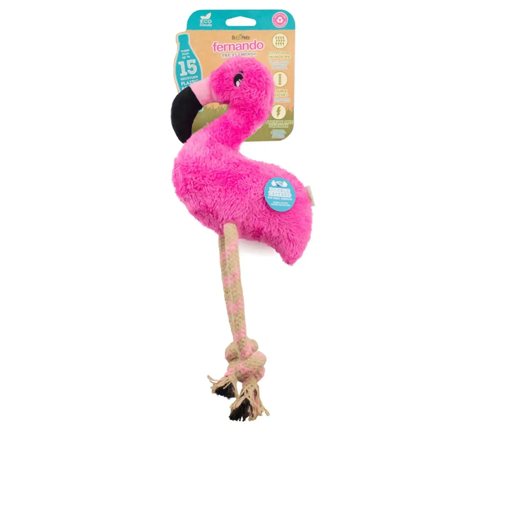 Beco dual material soft toy Flamingo - PetsCura