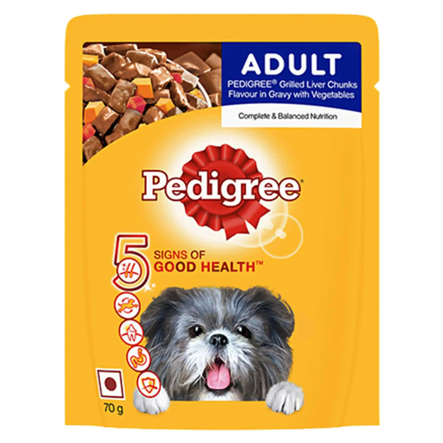 Pedigree Gravy Adult Grilled Liver Chunks Flavour with Vegetables - PetsCura