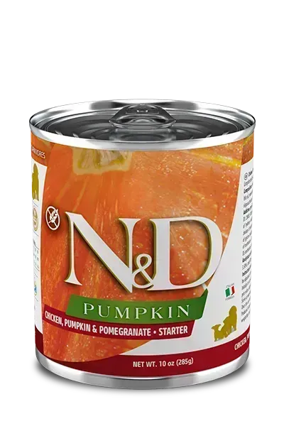 N&D Pumpkin Grain Free CHICKEN, PUMPKIN & POMEGRANATE - STARTER WET FOOD - PetsCura