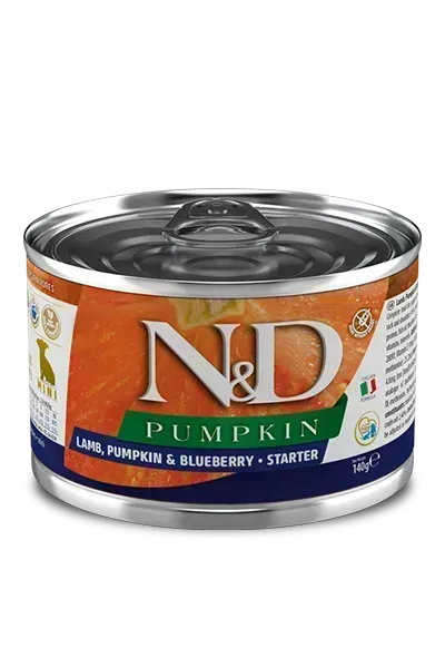 N&D Pumpkin Grain Free LAMB, PUMPKIN & BLUEBERRY - STARTER MINI WET FOOD - PetsCura