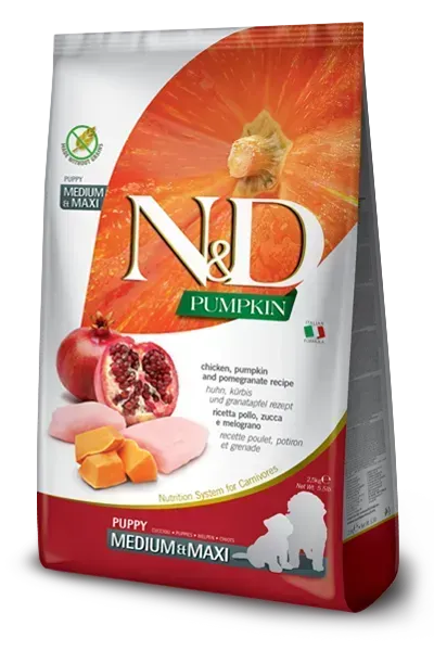 N&D CHICKEN, PUMPKIN AND POMEGRANATE PUPPY MEDIUM & MAXI - PetsCura