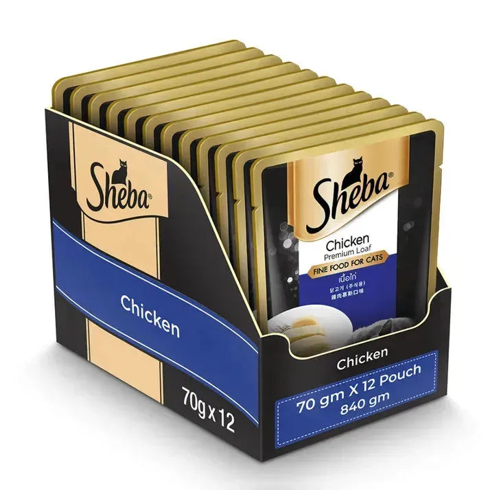 Sheba Premium Wet Cat Food - Chicken Loaf - PetsCura