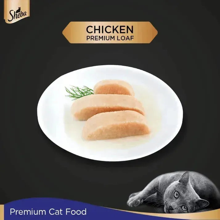 Sheba Premium Wet Cat Food - Chicken Loaf - PetsCura