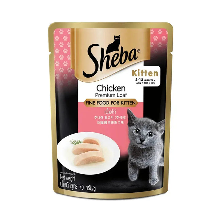 Sheba Premium Wet Cat Food - Chicken Loaf for Kittens - PetsCura