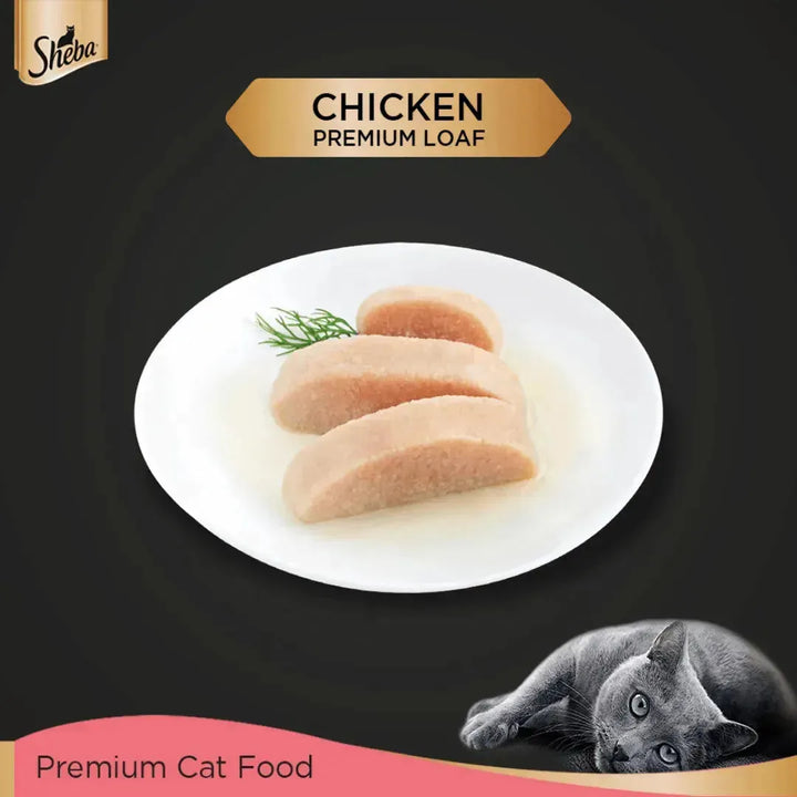 Sheba Premium Wet Cat Food - Chicken Loaf for Kittens - PetsCura